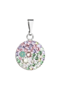 Strieborný prívesok s kryštálmi Swarovski mix farieb okrúhly 34225.3 sakura Obrázok pre Strieborný prívesok s kryštálmi Swarovski mix farieb okrúhly 34225.3 sakura