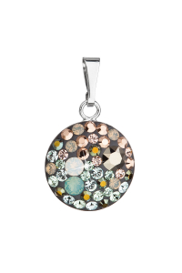 Strieborný prívesok s kryštálmi Swarovski mix farieb okrúhly 34225.4 chameleón Obrázok pre Strieborný prívesok s kryštálmi Swarovski mix farieb okrúhly 34225.4 chameleón