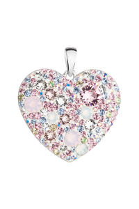 Strieborný prívesok s kryštálmi Swarovski mix farieb srdca 34243.3 magic rose Obrázok pre Strieborný prívesok s kryštálmi Swarovski mix farieb srdca 34243.3 magic rose