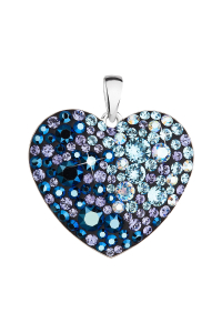 Strieborný prívesok s kryštálmi Swarovski modré srdce 34243.3 blue style Obrázok pre Strieborný prívesok s kryštálmi Swarovski modré srdce 34243.3 blue style