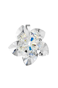 Obrázok pre Strieborný prívesok s kryštálom Swarovski biela kvetina 34072.1
