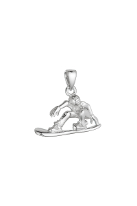 Obrázok pre Strieborný prívesok snowboard 64078