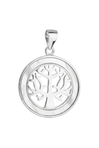 Obrázok pre Strieborný prívesok so zirkónmi v bielej farbe strom života 14002.1