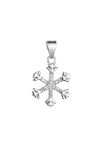 Obrázok pre Strieborný prívesok vločka so zirkónmi 14005.1