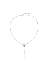 Strieborný ruženec s bielymi riečnymi perlami 22062.1 Obrázok pre Strieborný ruženec s bielymi riečnymi perlami 22062.1