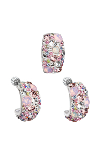Súprava šperkov s kryštálmi Swarovski náušnice a prívesok ružový obdĺžnik 39116.3 Obrázok pre Súprava šperkov s kryštálmi Swarovski náušnice a prívesok ružový obdĺžnik 39116.3