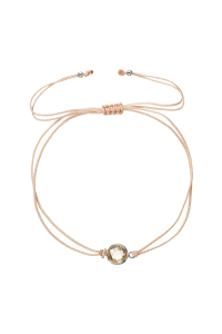 Textilný náramok béžový s kryštálom 13041.3 beige Obrázok pre Textilný náramok béžový s kryštálom 13041.3 beige