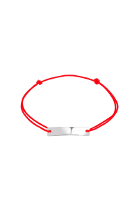 Textilný náramok červený so striebornou ozdobou 13055.3 red Obrázok pre Textilný náramok červený so striebornou ozdobou 13055.3 red
