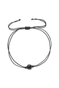 Textilný náramok čierny s kryštálom 13041.3 black Obrázok pre Textilný náramok čierny s kryštálom 13041.3 black