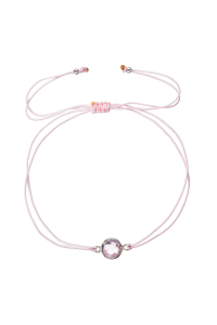 Obrázok pre Textilný náramok ružový s kryštálom 13041.3 pink