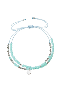 Obrázok pre Textilný náramok tyrkysové korálky 13038.3 turquoise