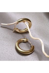 Obrázok pre Zlaté 14-karátové náušnice kruhy 91A00088