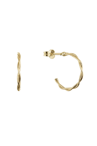 Obrázok pre Zlaté 14-karátové náušnice zapletené kruhy 91A00086