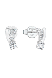 Obrázok pre Zlaté náušnice 81008.1 biele zlato s briliantom