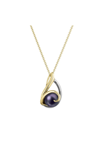 Obrázok pre Zlatý 14 karátový náhrdelník žlté zlato s peacock riečnou perlou 92P00030 peacock