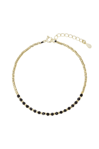 Obrázok pre Pozlátený náramok s čiernymi spinelmi 13112.3