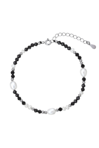 Obrázok pre Strieborný náramok s perlami a spinelmi 13113.3