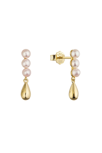 Obrázok pre Pozlátené náušnice s riečnymi perlami 21123.1