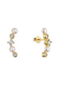 Obrázok pre Pozlátené náušnice s riečnymi perlami 21124.1