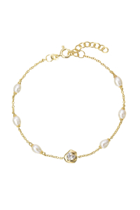 Obrázok pre Pozlátený náramok s riečnymi perlami 23032.1
