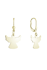 Pozlátené strieborné náušnice anjeli 61133 Obrázok pre Pozlátené strieborné náušnice anjeli 61133