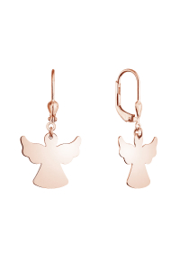 Pozlátené strieborné náušnice anjeli 61133 rose gold Obrázok pre Pozlátené strieborné náušnice anjeli 61133 rose gold