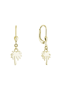 Obrázok pre Pozlátené strieborné náušnice palmy 61131
