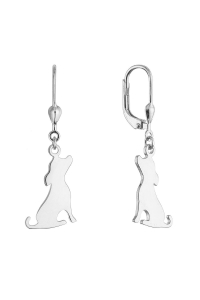 Strieborné náušnice psy 61130 Obrázok pre Strieborné náušnice psy 61130