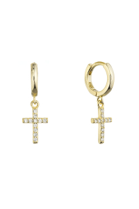Obrázok pre Pozlátené krúžky so zaveseným krížikom 11778.1