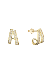 Obrázok pre Pozlátené náušnice so zirkónmi 11772.1