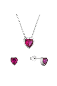 Sada šperkov so zirkónmi ružová srdiečka 19036.3 Obrázok pre Sada šperkov so zirkónmi ružová srdiečka 19036.3
