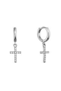 Strieborné krúžky so zaveseným krížikom 11778.1 Obrázok pre Strieborné krúžky so zaveseným krížikom 11778.1