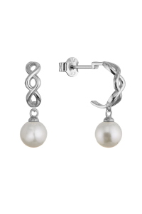 Obrázok pre Strieborné náušnice so zavesenou riečnou perlou 21125.1