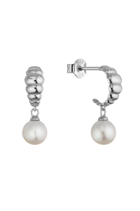 Obrázok pre Strieborné náušnice so zavesenou riečnou perlou 21126.1