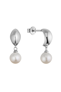 Obrázok pre Strieborné náušnice so zavesenou riečnou perlou 21128.1
