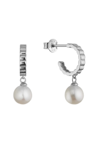 Obrázok pre Strieborné náušnice so zavesenou riečnou perlou 21129.1