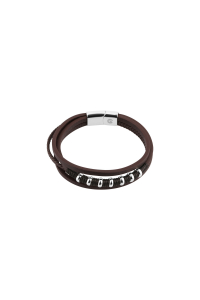 Náramok pánsky recykl.koža 43089.3 hnedý Obrázok pre Náramok pánsky recykl.koža 43089.3 hnedý