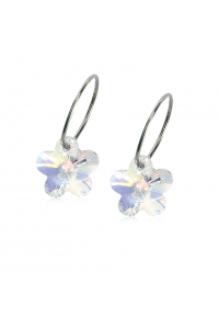 Obrázok pre ZĽAVA - Nealergénne detské náušnice z lekárskeho titánu Krúžky 14 mm Kvety AB dúha