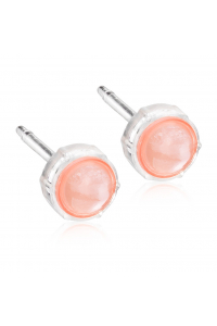 Obrázok pre Nealergénne náušnice z lekárskeho plastu okrúhle 6 mm ružové koral