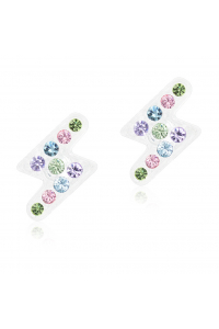 Obrázok pre Nealergénne detské náušnice z lekárskeho plastu Blesky 8 mm pestrofarebné sv.