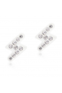 Obrázok pre Nealergénne detské náušnice z lekárskeho plastu Blesky 8 mm číre