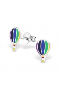 Obrázok pre Detské strieborné náušnice napichovacie - Lietajúce balóny