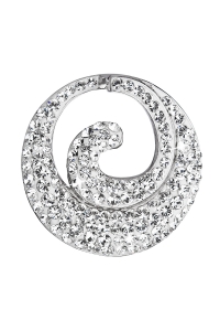 Obrázok pre Evolution Group Strieborný prívesok s krištáľmi Swarovski biely okrúhly 34186.1 krištál