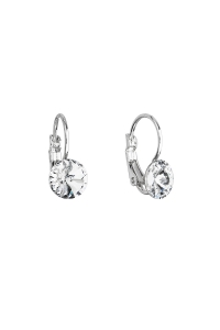Obrázok pre Evolution Group Náušnice bižutéria so Swarovski krištáľmi biele okrúhle 51031.1