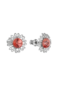 Obrázok pre Evolution Group Náušnice bižutéria so Swarovski krištáľmi oranžový kvietok 51042.3 padparadcha