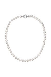 Obrázok pre Evolution Group Perlový náhrdelník z pravých riečnych perál biely 22003.1