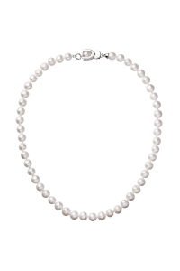 Obrázok pre Evolution Group Perlový náhrdelník z pravých riečnych perál biely 22007.1