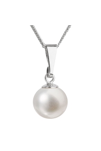 Obrázok pre Evolution Group Perlový náhrdelník s retiazkou z pravých riečnych perál biely 22008.1