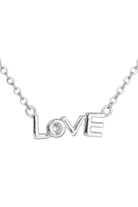 Obrázok pre Evolution Group Strieborný náhrdelník so zirkónom biele srdce 12022.1