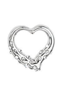Obrázok pre Evolution Group Strieborný prívesok s krištáľmi Swarovski biele srdce 34213.1